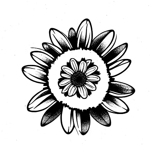 Aries With Daisy Flowers