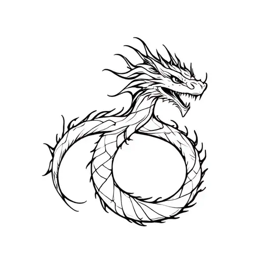 Fine Line Dragon Wrapped