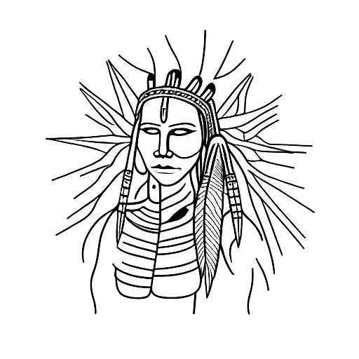 Indigenous Cactus Woman