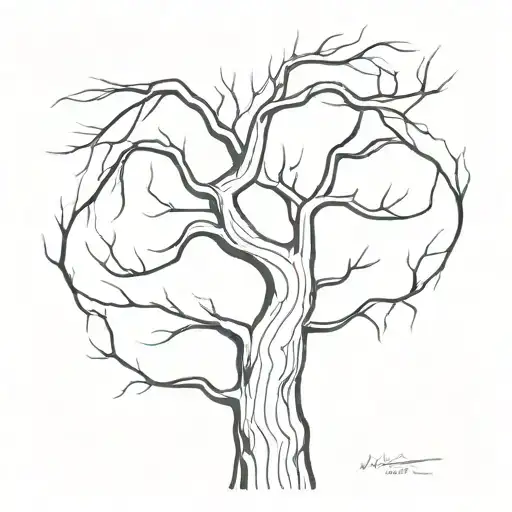 Tree Trunk With Branches Symbolizing