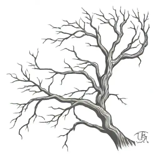 Tree Trunk With Branches Representing Each