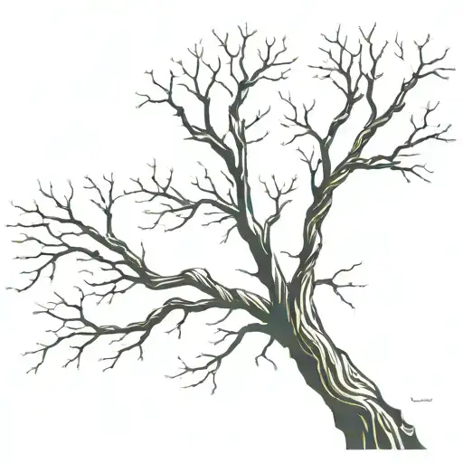 Tree Trunk With Branches Representing Each