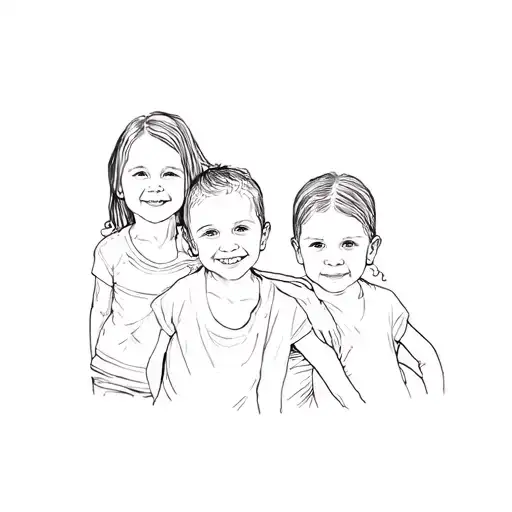 Three Children Posing For A Photo