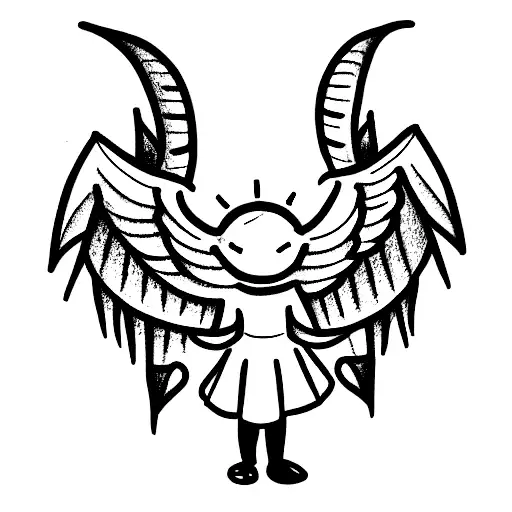 Cute Angel And Demon Dancing