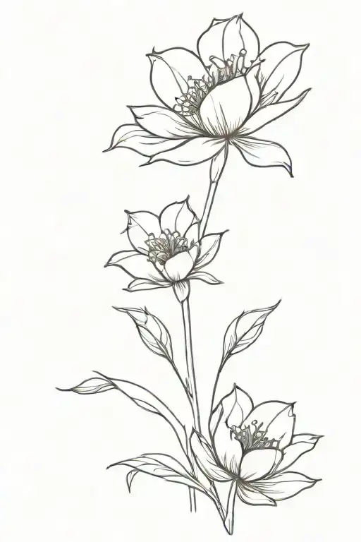 Line Flowers Growing