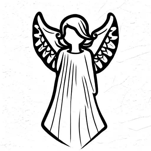 Angel Sculpture With Roman Numbers