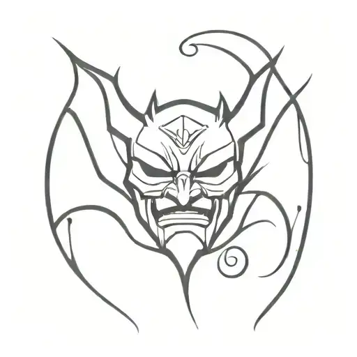 Demon Mask Smiling Like A Bat