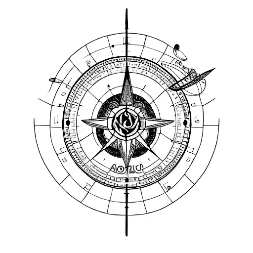 Astrolabe With Lotus With Long Line