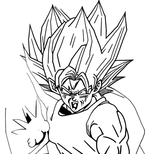 Goku And Vegeta Performing A Fusion Dance
