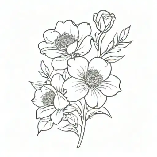 Simple Birth Month Flower Bouquet March April July November