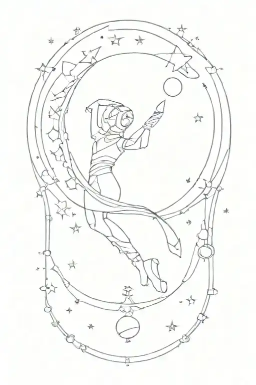 Coloratura Coldplay Space Themed Tattoo Design