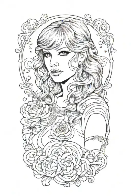 Taylor Swift Who's Afraid Of Little Old Me Tattoo Black