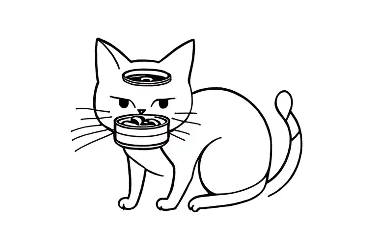 Cat Eat Canned Food