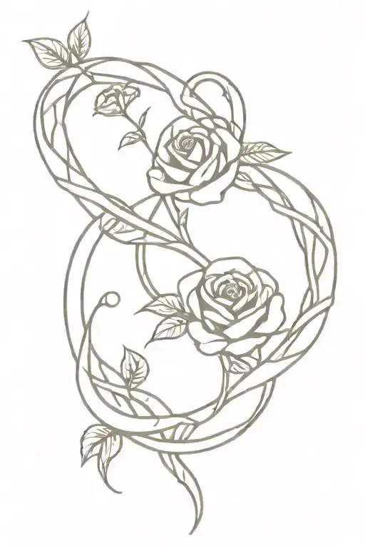 Asclepius And Rose Intertwined