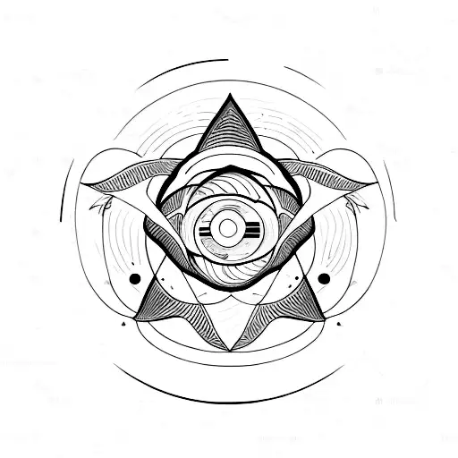 A Crescent Moon In The Center Of The Rays On The Background Of The Horizon For The Neck