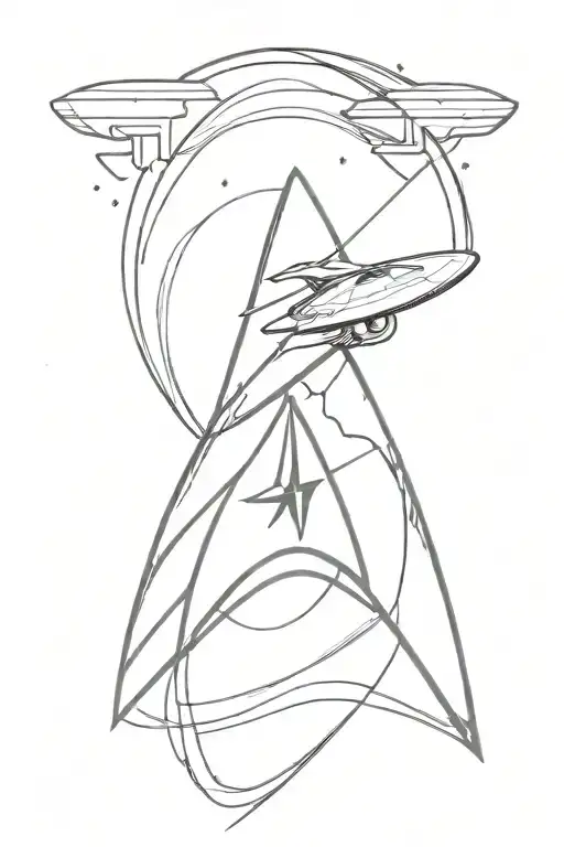 Star Trek Logo And Enterprise Ncc 1701 D