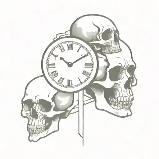Clock And Skull