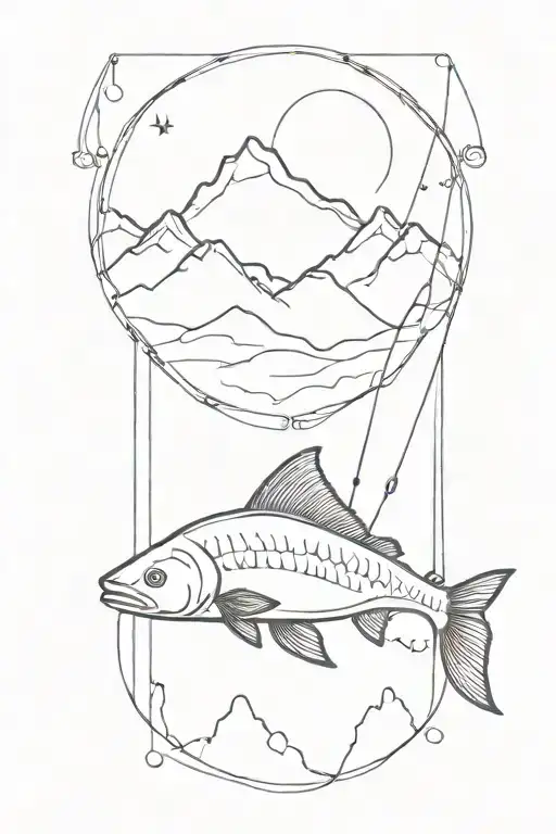 Mountain Fish Fishing Space