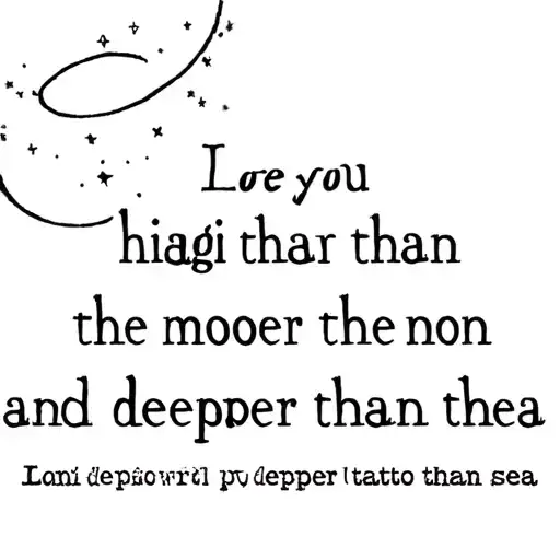 Love You Higher Than The Moon And Deeper Than The Sea