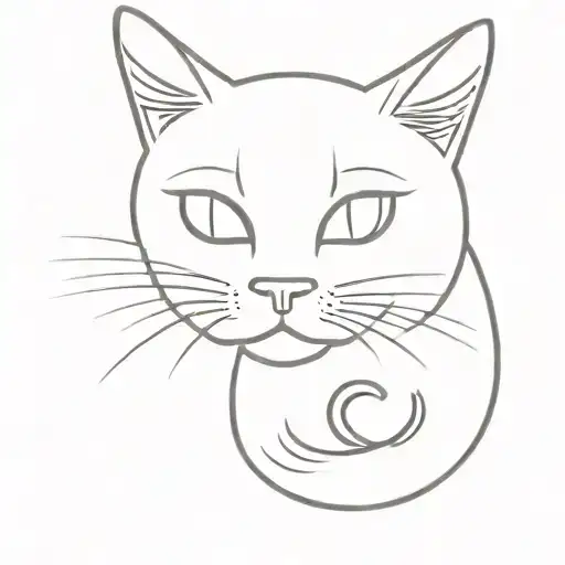 Black Cat Looking Into Her Red Claws