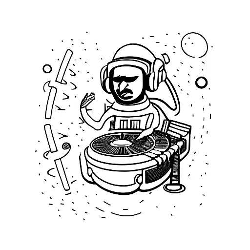 A Cosmic Dj Mixing Music On A Black Hole Turntable