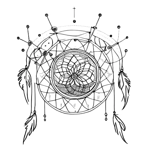 Moon And Dreamcatcher