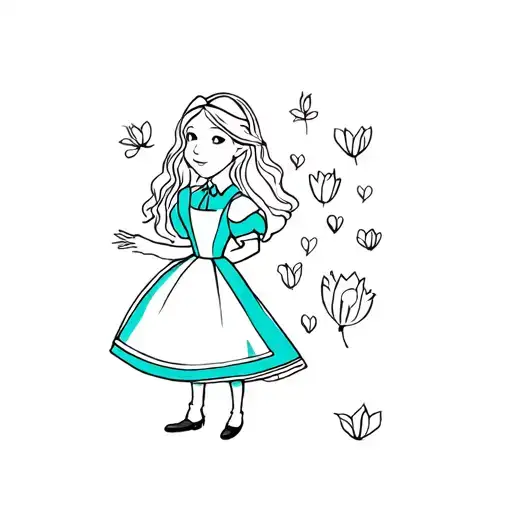 Alice And Wonderland Cartoon Inspired