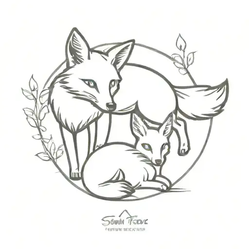 Small Fox And Rabbit