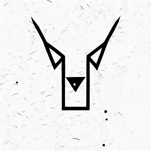 Goth Capricorn Sign Between Constelation