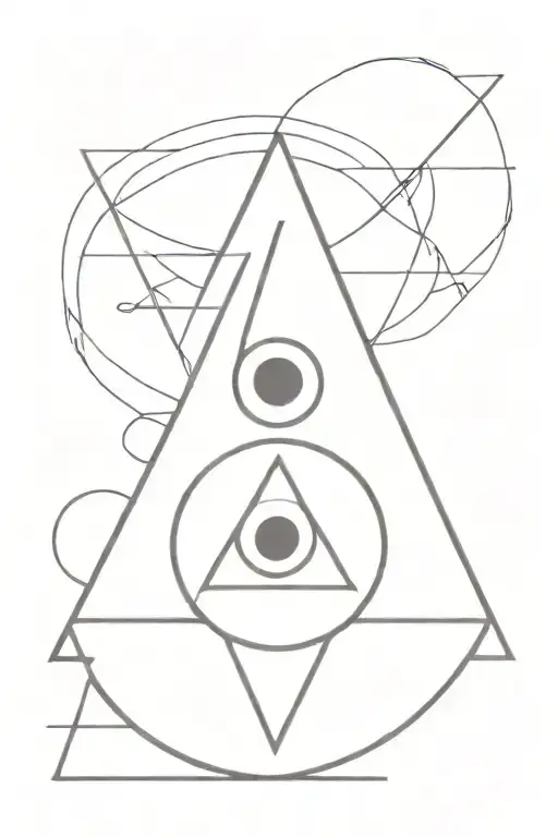 Circular Evil Eye With Triangle Behind It From Top
