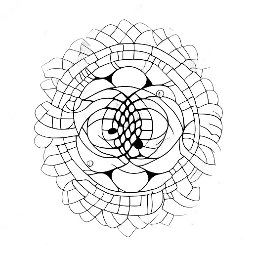 A Minimalist Tattoo Of A Coffee Bean Inside A Golden Ratio Spiral