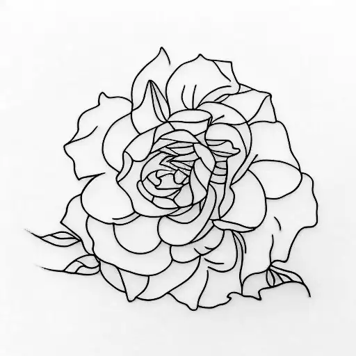 A Minimalist Tattoo Of Flowers And Book