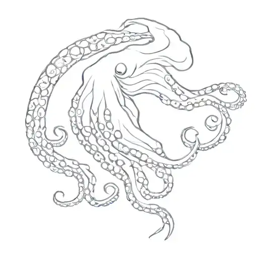 Octopus Wrapped Around Arm Sleeve