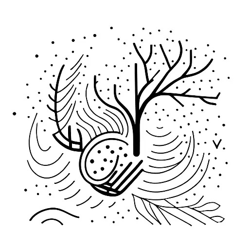 Comet Passing Through A Forest