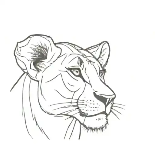 Realistic Sketch Of Nala From The Lion King