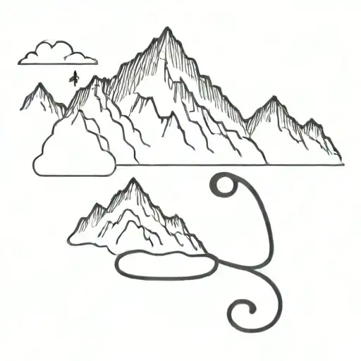 Mountain With Stethoscope Forming The Shape