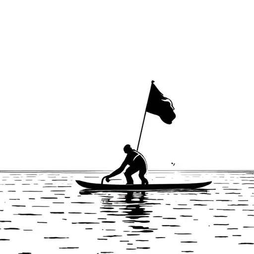 Water Skier-down Flag Flying