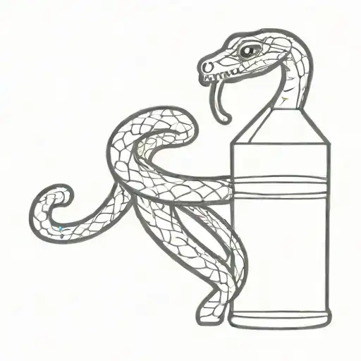 Snake With A Beer Mug