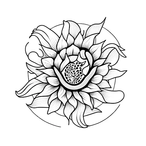 Tiger Lily Sunflower With Heart