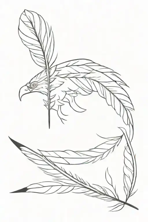 Eagle Feathers Sticking