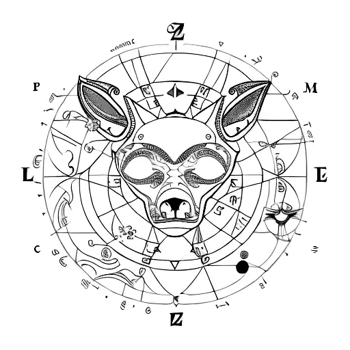 A Cancer Zodiac Symbol Integrated With A Moon Phase Design