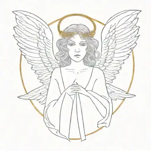 An Angel With 6 Wings Surrounded By A Halo Of Mad Eyes