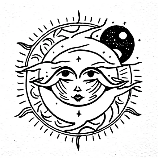 Tarot Card Sun And Moon