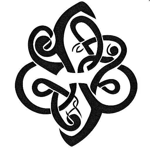 Maori Koru And Celtic Clover Intertwine