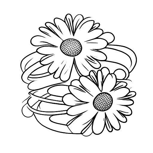 A Daisy Chain Bracelet Wrapping Around The Wrist