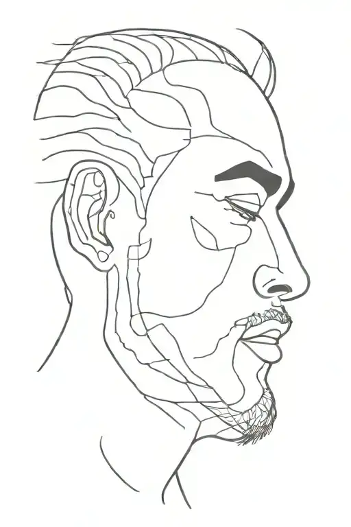 Cartoon Man With Face Scribbled Image Of Guilt