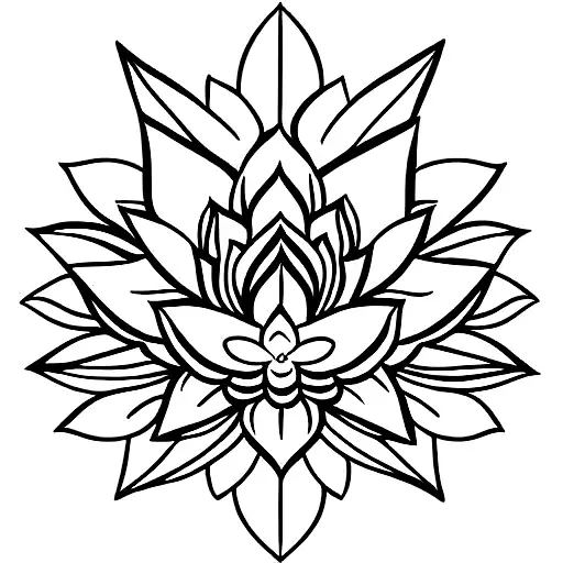 Mandala Lotus Flower For Pubic Area