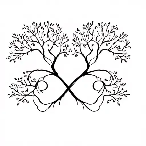 Family Tree Intertwined Infinity Symbols