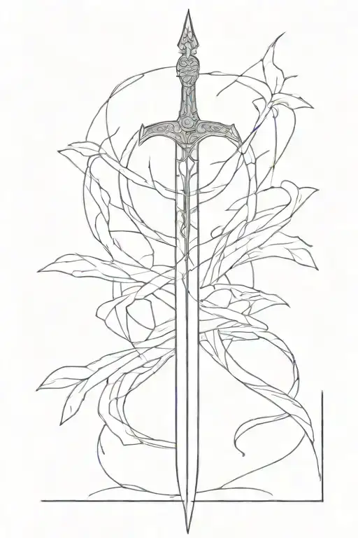 Excalibur Sword With A Diamond On The Handle
