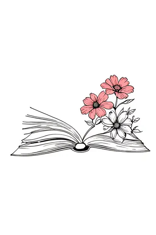 Book And Flowers